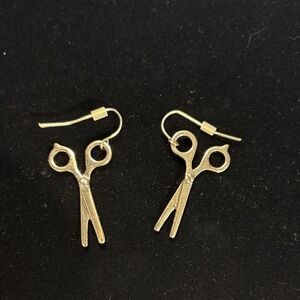 Gold Scissors Earrings